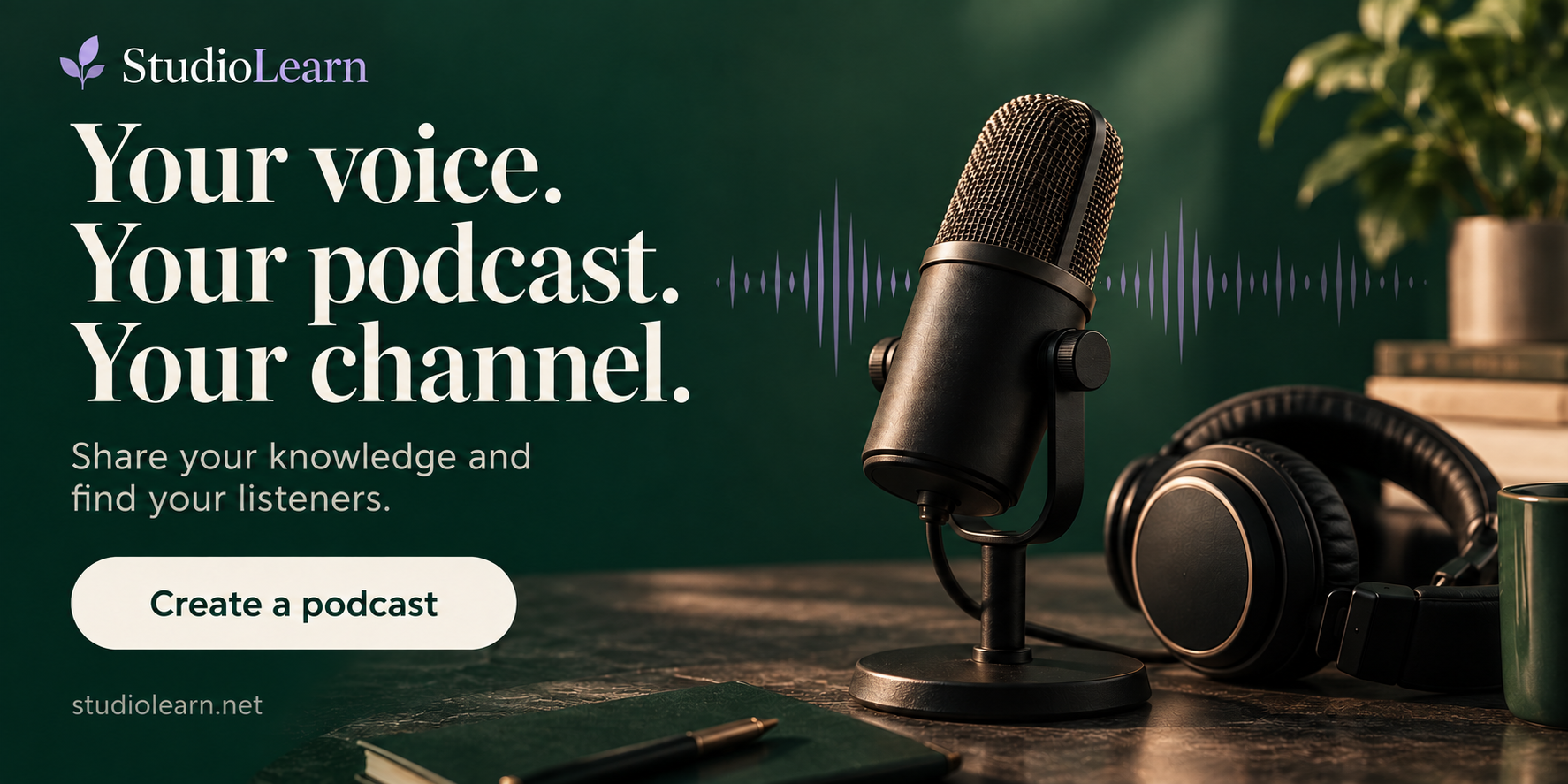 Your voice. Your podcast. Your channel.. Share your knowledge and find your listeners.